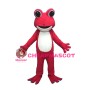 Cartoon Pink Frog Mascot Costume