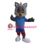 Grey Squirrel With Blue Sports Set Mascot Costume