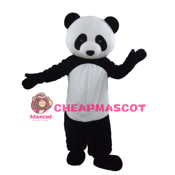 Friendly Tall Panda Mascot Costume