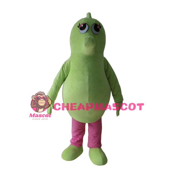 Green Seahorse With Pink Pants Mascot Costume