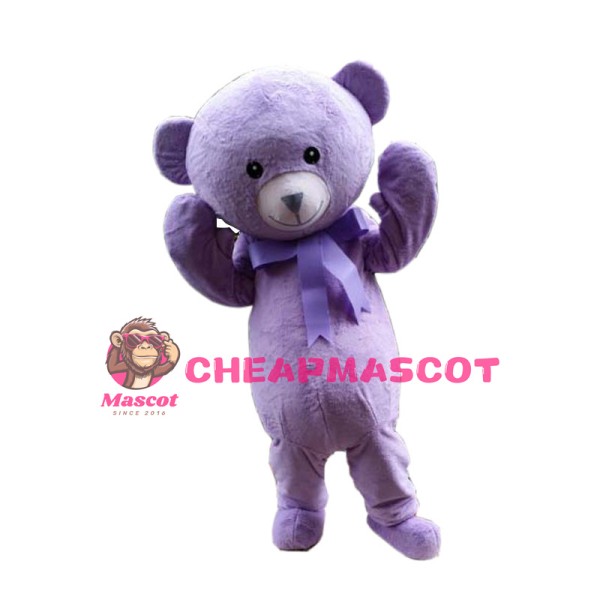 Light Purple Lavender Bear Mascot Costume