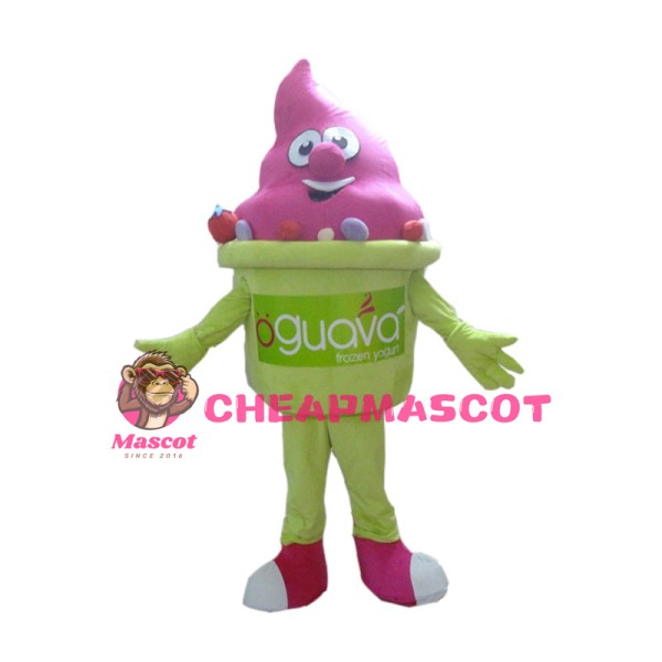 Pink Fruit Cupcake Mascot Costume