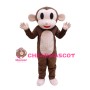 Cartoon Brown Monkey Mascot Costume