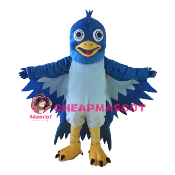 Flying Blue Bird Mascot Costume