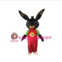 Black Rabbit With Red Plaid Pants Mascot Costume