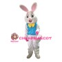 White Rabbit Holding Basket Mascot Costume