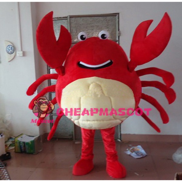 Red Crab With Big Tongs Mascot Costume