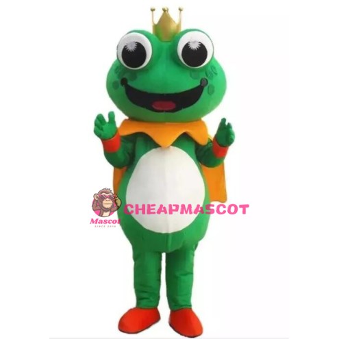 Cartoon Frog Prince Mascot Costume