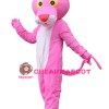Pink Tiger With Red Nose Mascot Costume