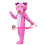 Pink Tiger With Red Nose Mascot Costume