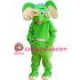Cute Green Elephant Mascot Adult Costume 