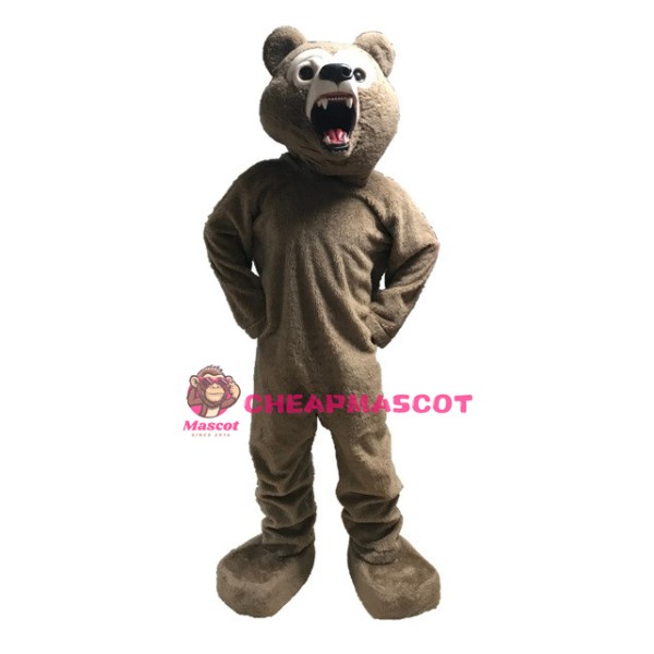 Howling Big Bear Ursa Grizzly Mascot Adult Costume