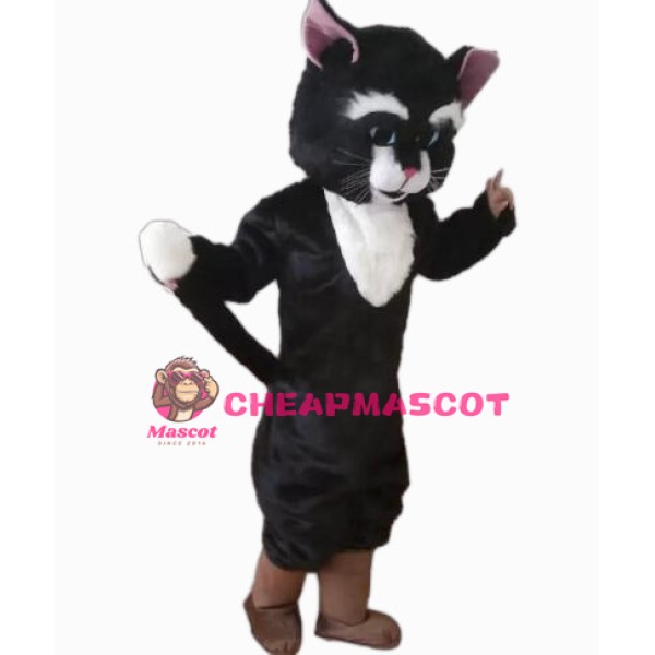 Classic Black Cat Mascot Costume 