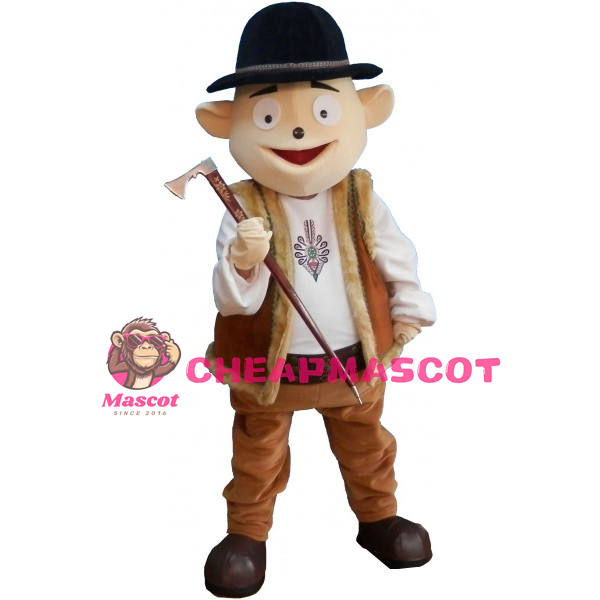 Rich Man With Crutches Mascot Costume 