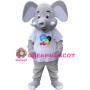 Cute Grey Elephant Lightweight Mascot Adult Costume