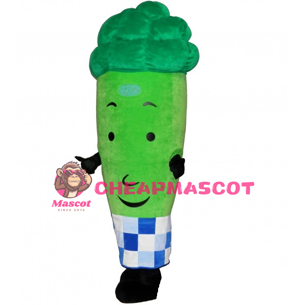 Lightweight Cartoon Green Radish Mascot Adult Costume