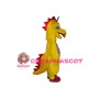 Yellow Big Mouth Dinosaur Mascot Adult Costume