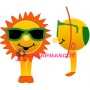 Cartoon Sun With Sunglasses Lightweight Mascot Adult Costume