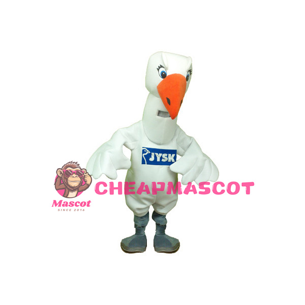 JYSK White Goose Lightweight Mascot Adult Costume