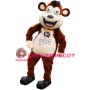 Smiling ROKO Fun Brown Monkey Mascot Adult Costume 