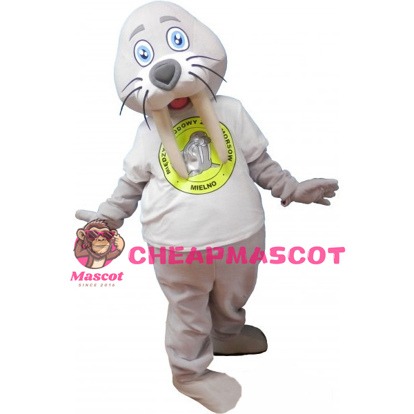 Lovely Grey Walrus Mascot Adult Costume