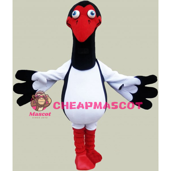 Wild Goose Mascot Adult Costume With Red Mouth