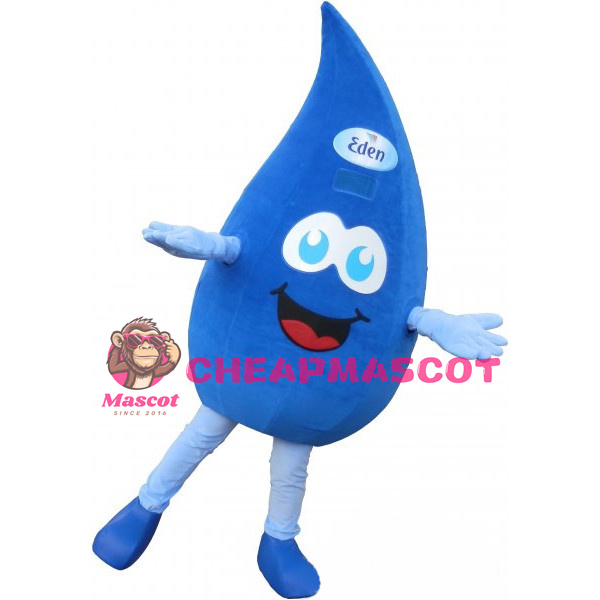 Dark Blue Water Drop Lightweight Mascot Adult Costume 