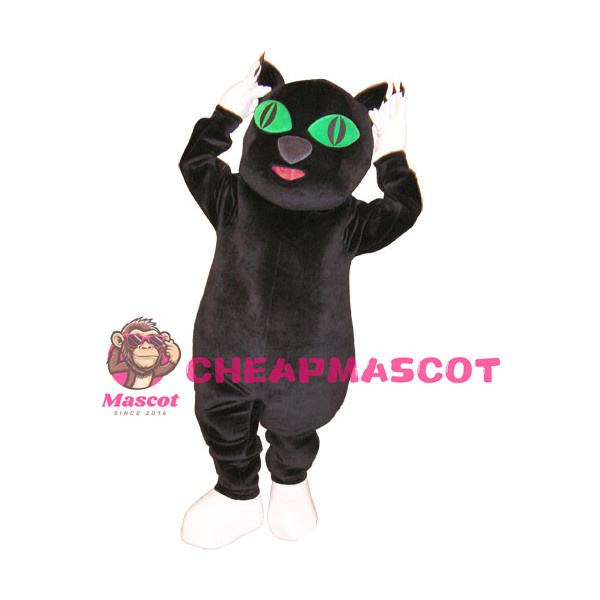 Black Leopard Mascot Costume 