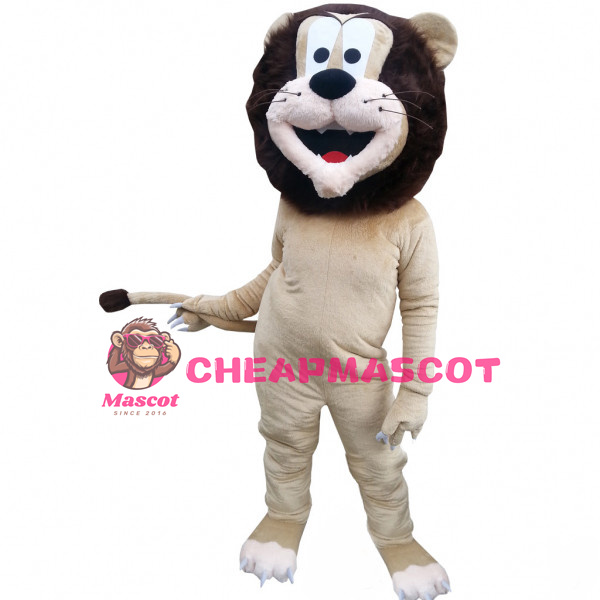 Happy Lion Mascot Adult Costume 