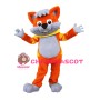 Cute Orange Cat Mascot Adult Costume 
