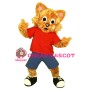 Sport Brown Cat Mascot Costume
