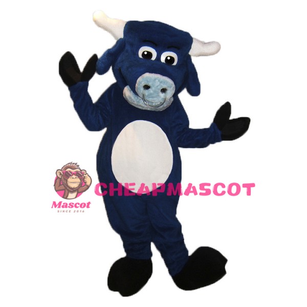 Royal Blue Buffalo Mascot Adult Costume