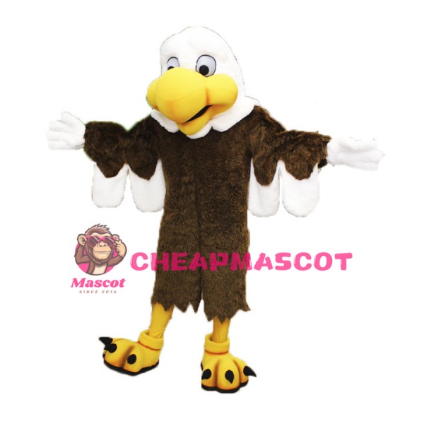 Bald Eagle Mascot Adult Costume With Big Mouth