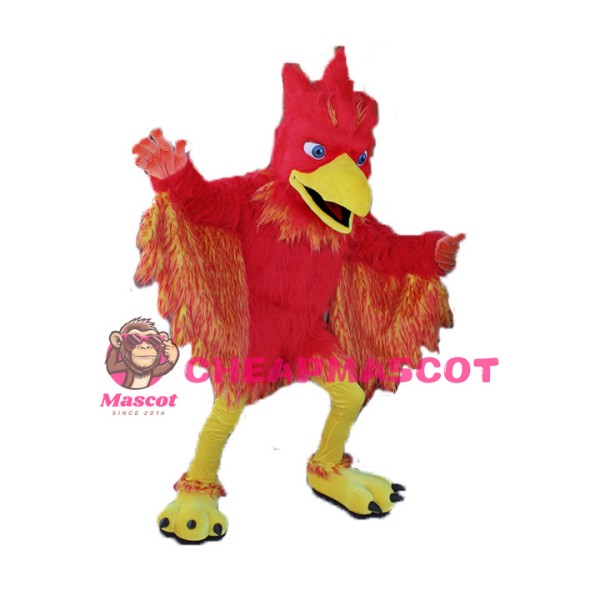 Red Phoenix Bird Mascot Costume 