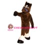 Brown Horse Long Plush Mascot Adult Costume 