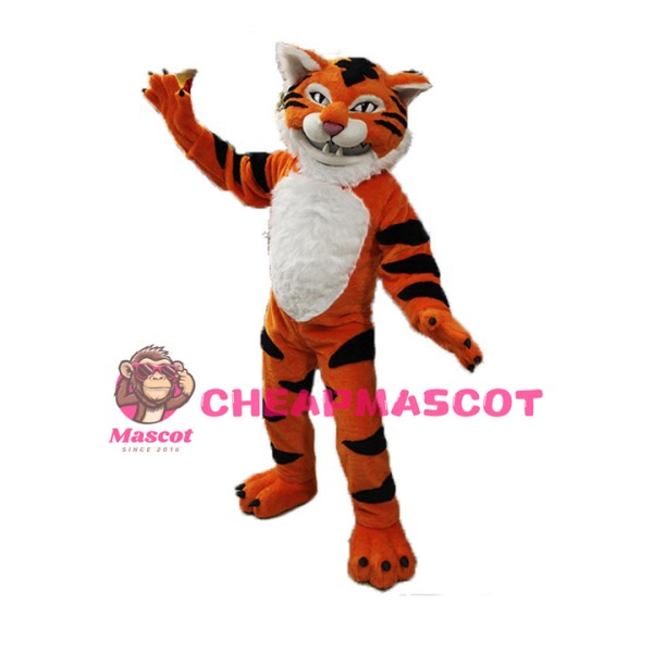 Fierce Plush Tiger Mascot Adult Costume