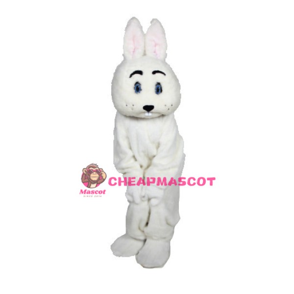 White Jumbo Bunny Mascot Adult Costume