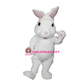 White Fuzzy Bunny Mascot Adult Costume