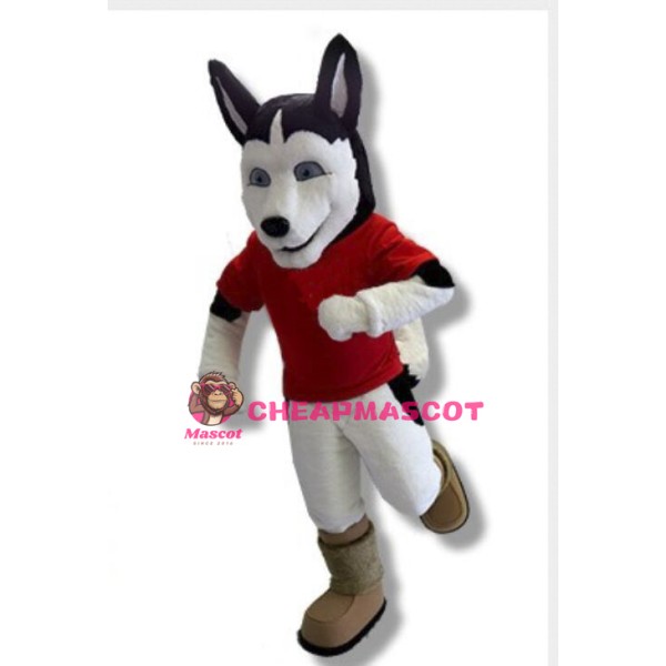 Racing Husky Dog Mascot Costume 