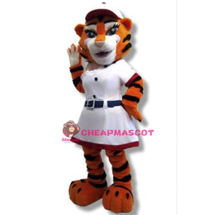 Baseball Tiger Lady Mascot Costume