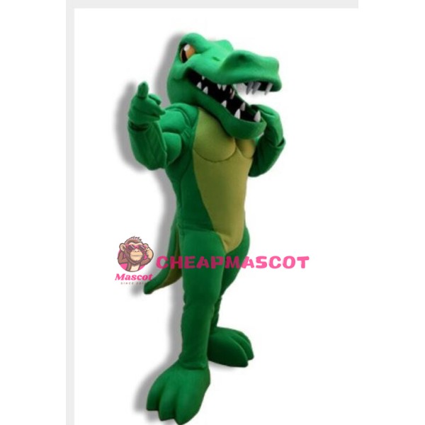 Power Green Gator Mascot Costume