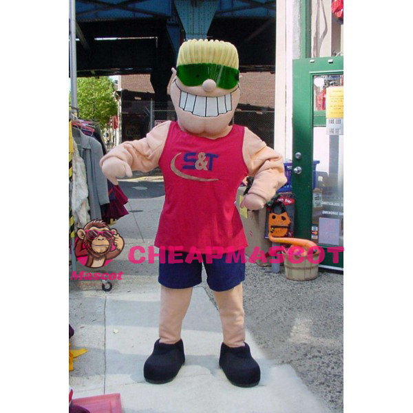 Smiling Surfer Mascot Costume 