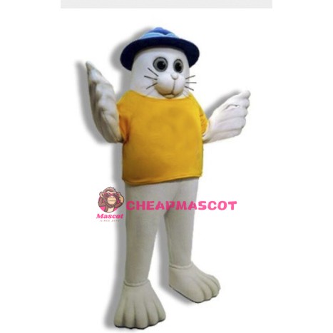 White Seal Sports School Mascot Adult Costume