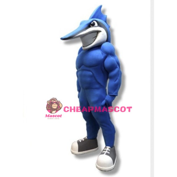 Power Blue Marlin Mascot Costume