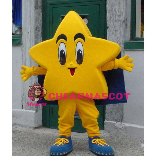 Lightweight Cartoon Yellow Star Mascot Adult Costume 