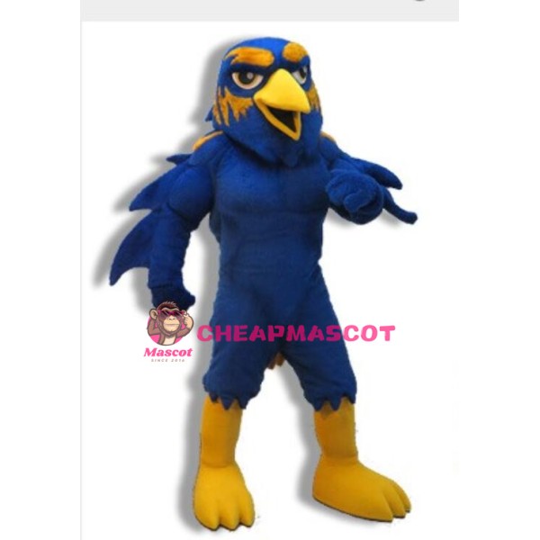 Power Blue Raven Mascot Adult Costume