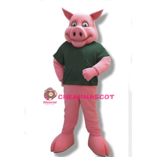 Pink Pig Mascot Adult Costume 