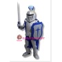 Blue & Silver Armor Knight Mascot Costume 