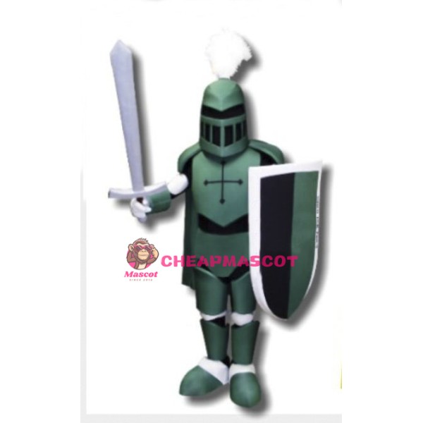 Green Cavalier Mascot Costume 