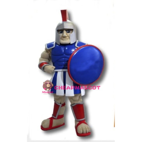 Blue Trojan Warrior Mascot Costume 
